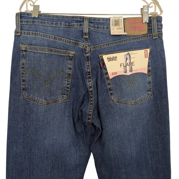 Vintage Y2K Levi’s 519 Flare Jeans Women’s Sz 13 Long Stretch Slim Fit Mid rise - Picture 5 of 15